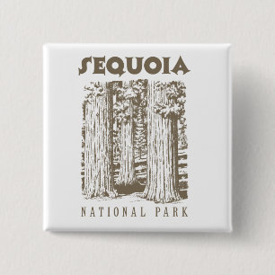 Sequoia National Park 2 Inch Square Button