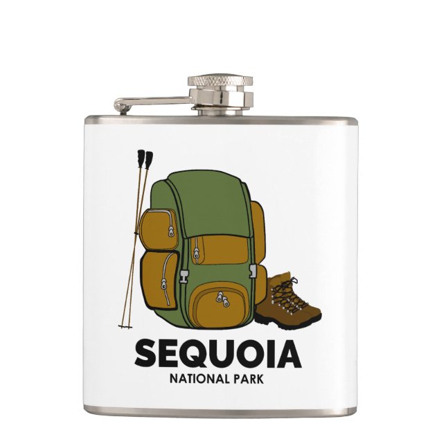 Sequoia National Park Backpack Hip Flask (Front)
