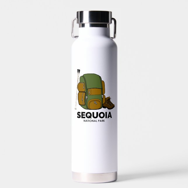 Sequoia National Park Backpack Water Bottle (Front)