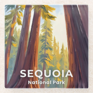 Sequoia National Park   California Travel Glass Coaster