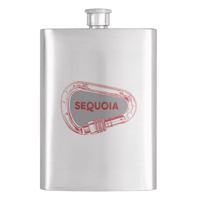 Sequoia National Park Climbing Carabiner Hip Flask (Front)