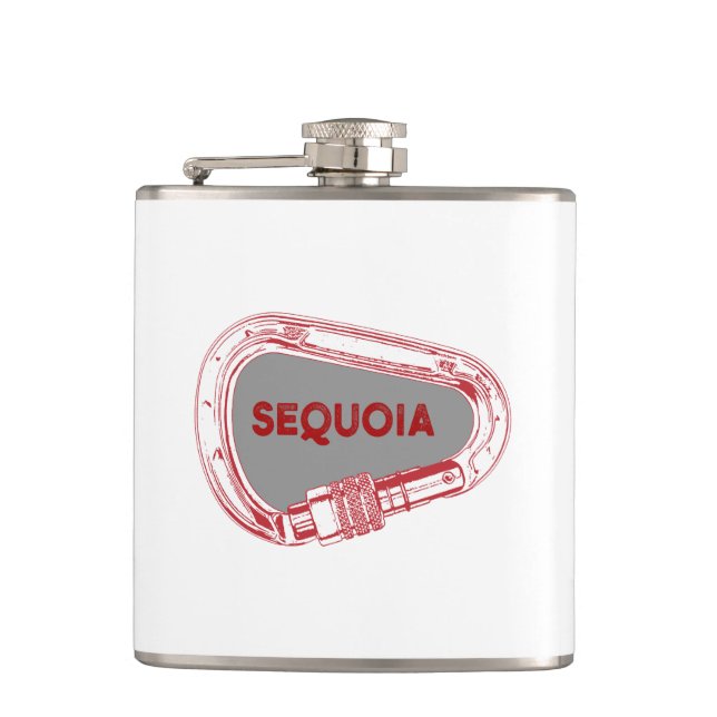 Sequoia National Park Climbing Carabiner Hip Flask (Front)
