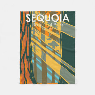 Sequoia National Park Giant Sequoia Trees Fleece Blanket