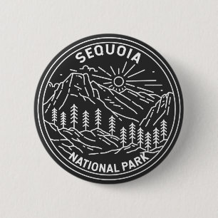 Sequoia National Park Giant Sequoia Trees Monoline 2 Inch Round Button