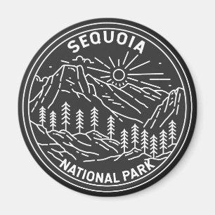 Sequoia National Park Giant Sequoia Trees Monoline Magnet