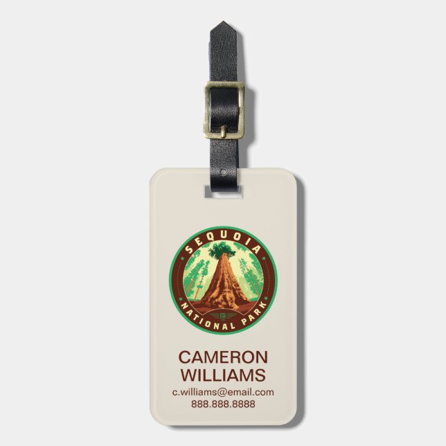 Sequoia National Park Luggage Tag (Front Vertical)