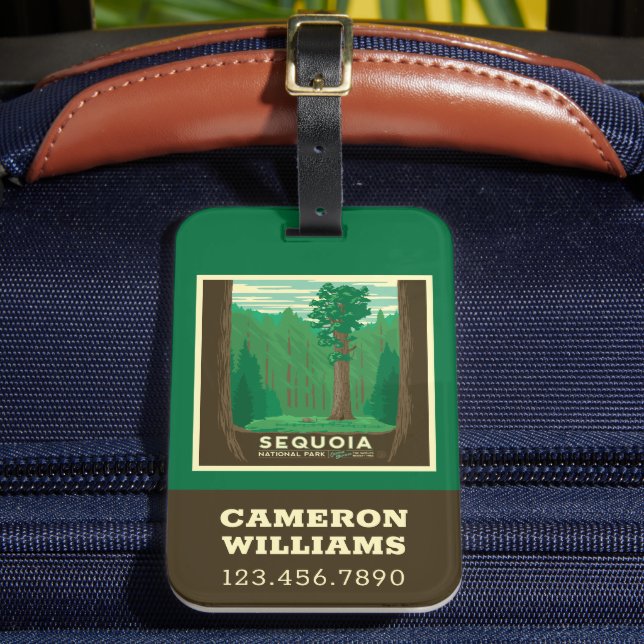 Sequoia National Park Luggage Tag (Front Insitu 2)