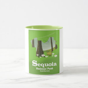 Sequoia National Park map travel poster Mug