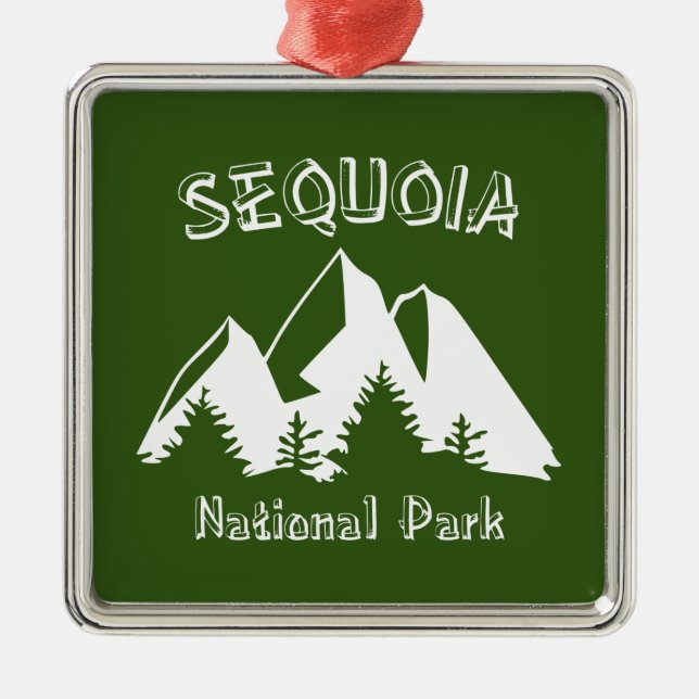 Sequoia National Park Metal Ornament (Front)