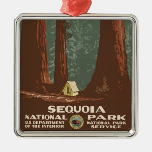 Sequoia National Park Metal Ornament