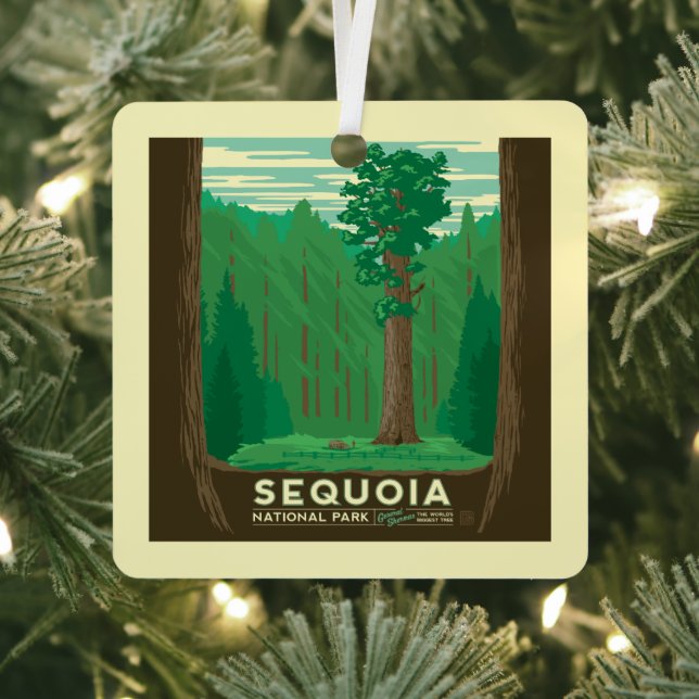 Sequoia National Park Metal Ornament (Insitu)