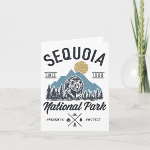 Sequoia National Park Novelty Hiking Camping Card