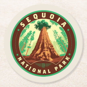 Sequoia National Park Round Paper Coaster