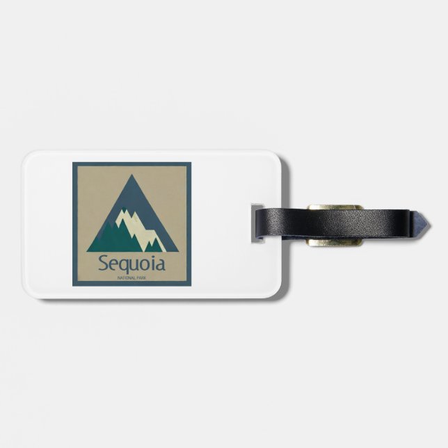 Sequoia National Park Rustic Luggage Tag (Back Horizontal)