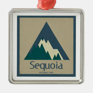 Sequoia National Park Rustic Metal Ornament