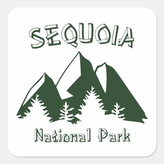 Sequoia National Park Square Sticker (Front)