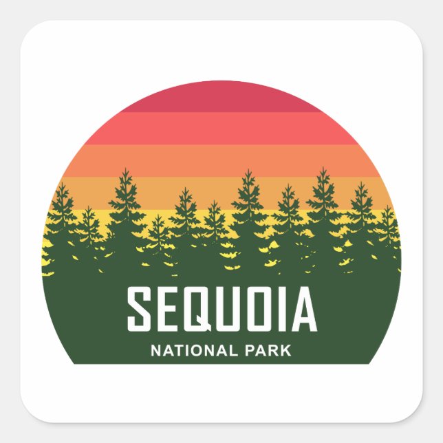 Sequoia National Park Square Sticker (Front)