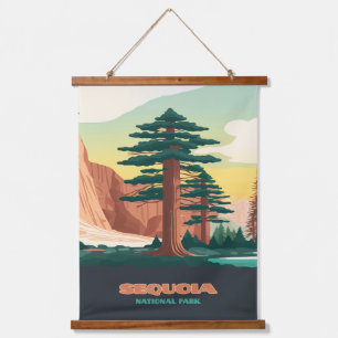 Sequoia National Park Trees Mountains  Hanging Tapestry