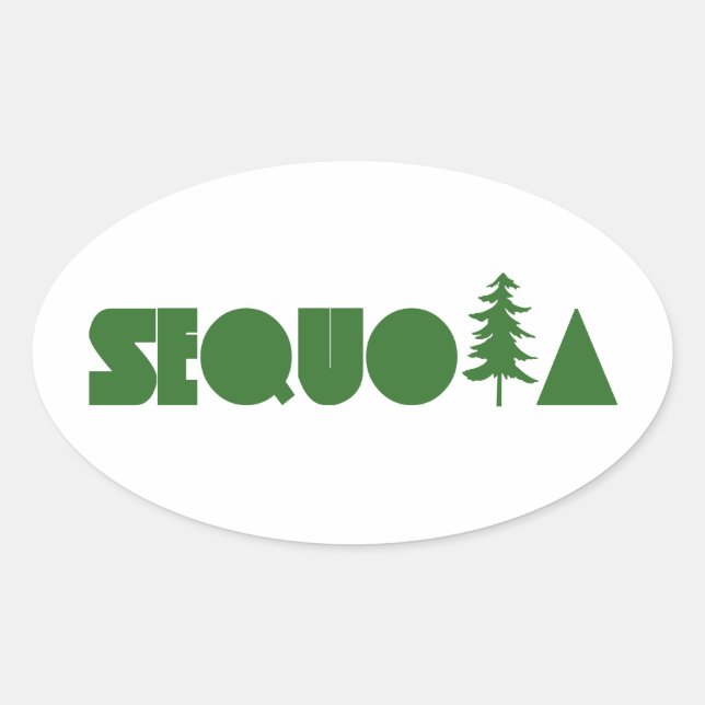 Sequoia Oval Sticker (Front)