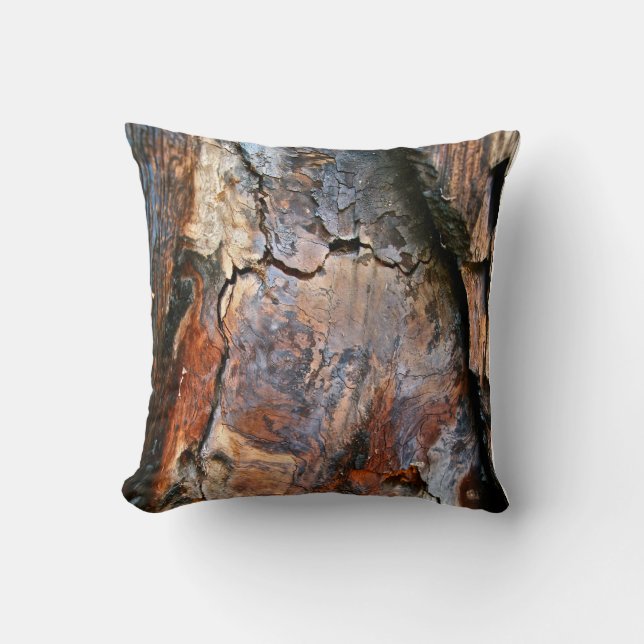 SEQUOIA TREE BARK DETAIL THROW PILLOW (Front)