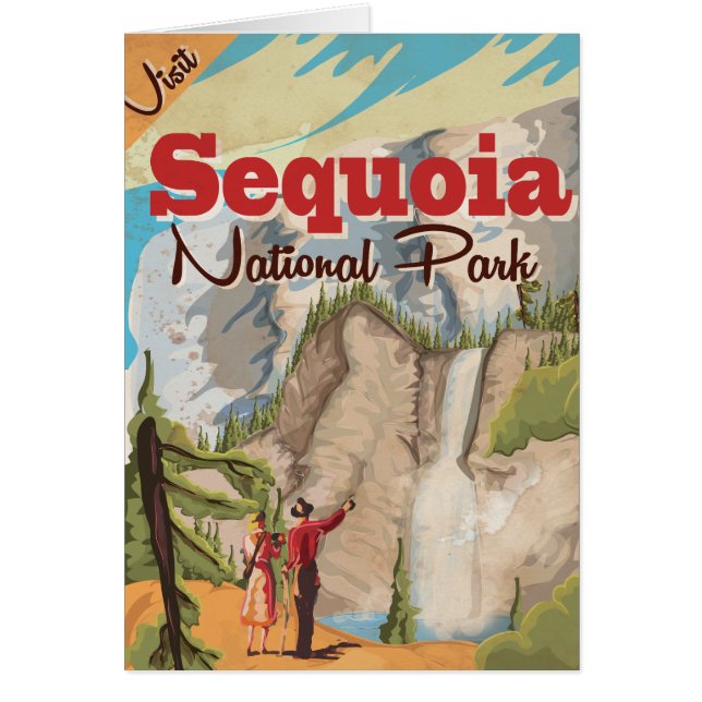 Sequoia vintage Travel Poster. (Front)