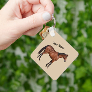 Serafina - braunes Pferd, stehend - Keychain