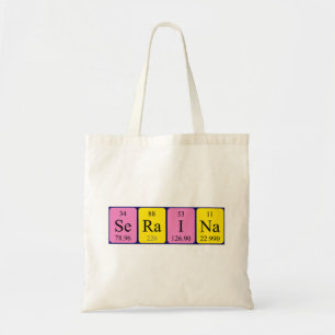Seraina periodic table name tote bag