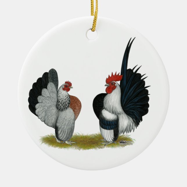 Serama Bantams Ceramic Ornament (Front)