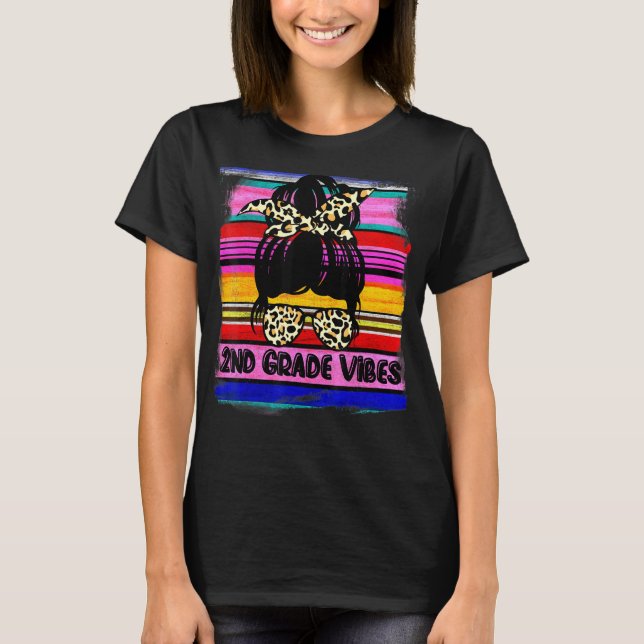 Serape 3rd Grade Vibes First Day Of School Messy B T-Shirt (Front)