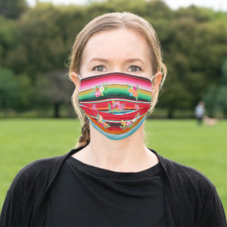 Serape avec masque de face de fleurs