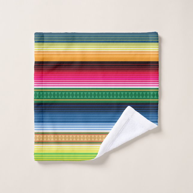 Serape couvrant mexicain traditionnel (Gant de toilette)