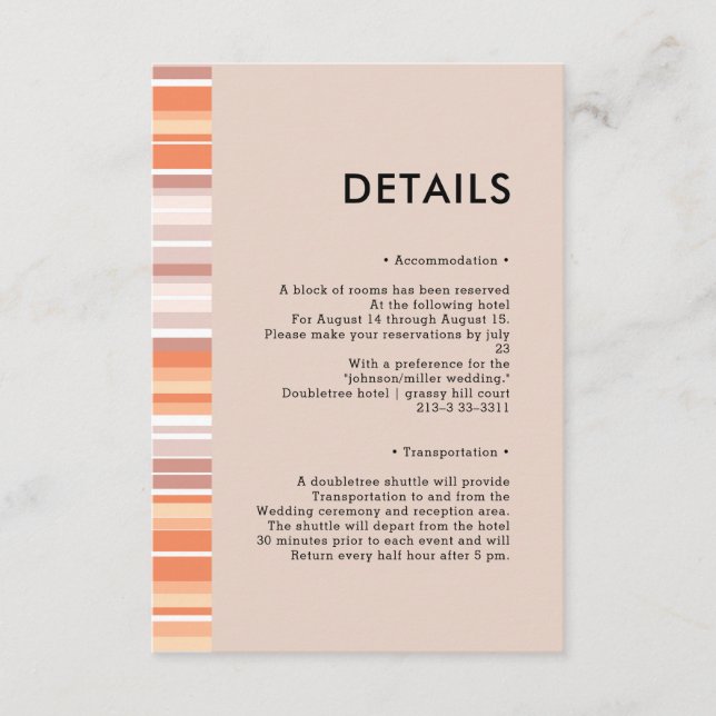 Serape Fall Season | Details Enclosure Card (Front)