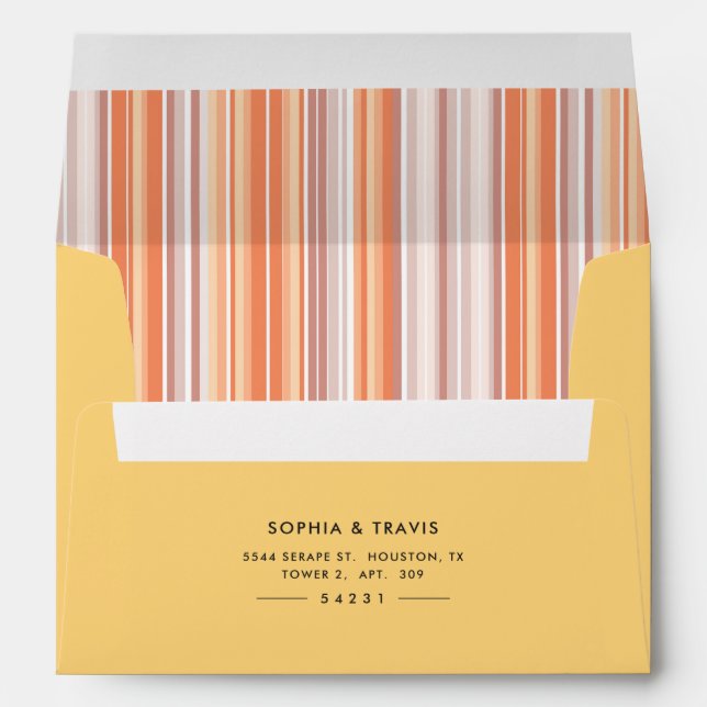 Serape  Fall Season Stripes | Pre-addressed Envelope (Back (Bottom))