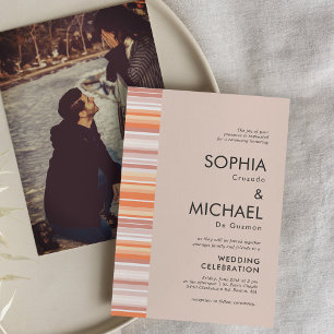 Serape Fall Season Stripes   Wedding Invitation