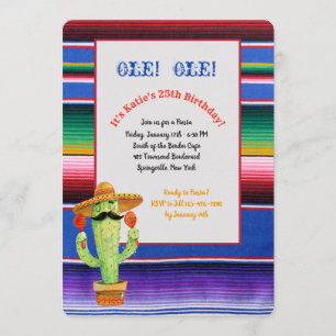 Serape Fiesta Invitation