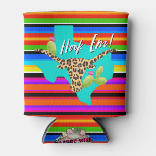 Serape Hook Em Can Cooler