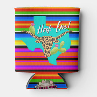 Serape Hook Em Can Cooler