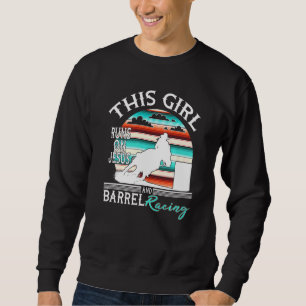 Serape Horse Barrel Racing This Girl Runs On Jesus Sweatshirt