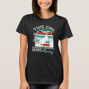 Serape Horse Barrel Racing This Girl Runs On Jesus T-Shirt