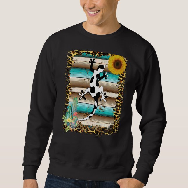 Serape Lizard Boho Southwestern Style Reptiles  1 Sweatshirt (Front)