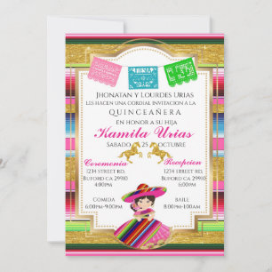 Serape Quince Invitation