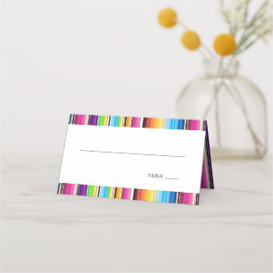 Serape Spring Stripes   Wedding  Place Card