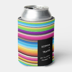 Serape Springtime Stripes   Wedding  Can Cooler