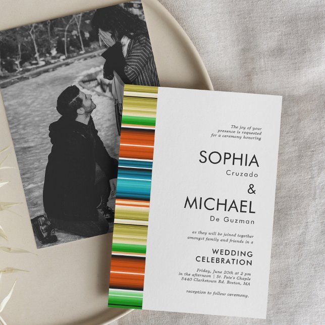 Serape Summer Minimal Wedding Invitation  (Creator Uploaded)
