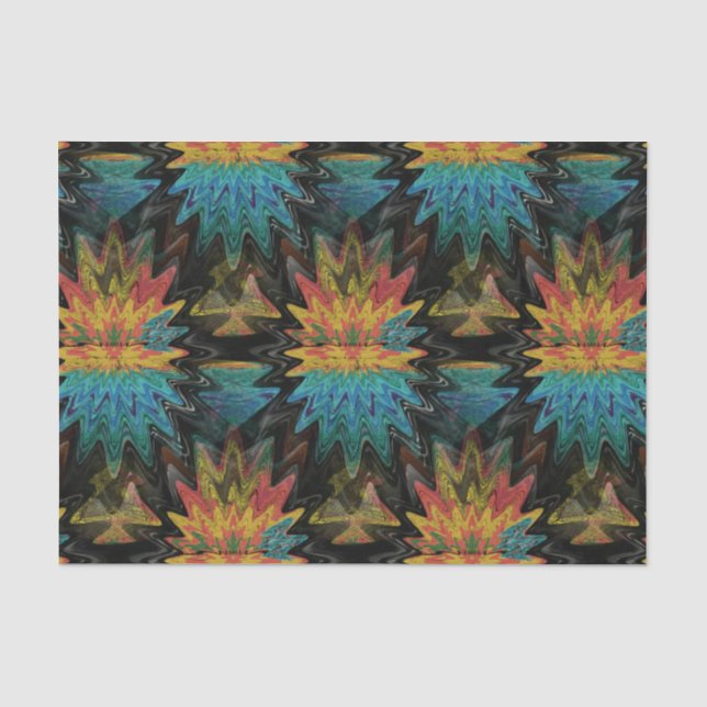 Serape Tribal Southwest Red Pattern Tissue Paper (Front)