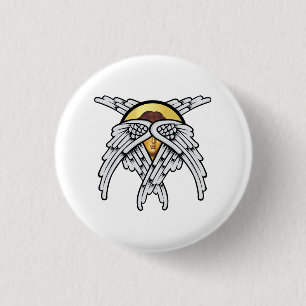 Seraphim Angel Silver 1 Inch Round Button