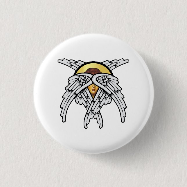 Seraphim Angel Silver 1 Inch Round Button (Front)