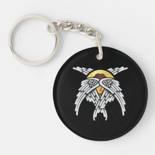 Seraphim Angel Silver Keychain