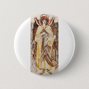 Seraphim Angel surround the Divine Throne 2 Inch Round Button