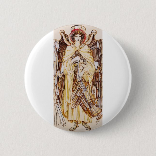 Seraphim Angel surround the Divine Throne 2 Inch Round Button (Front)